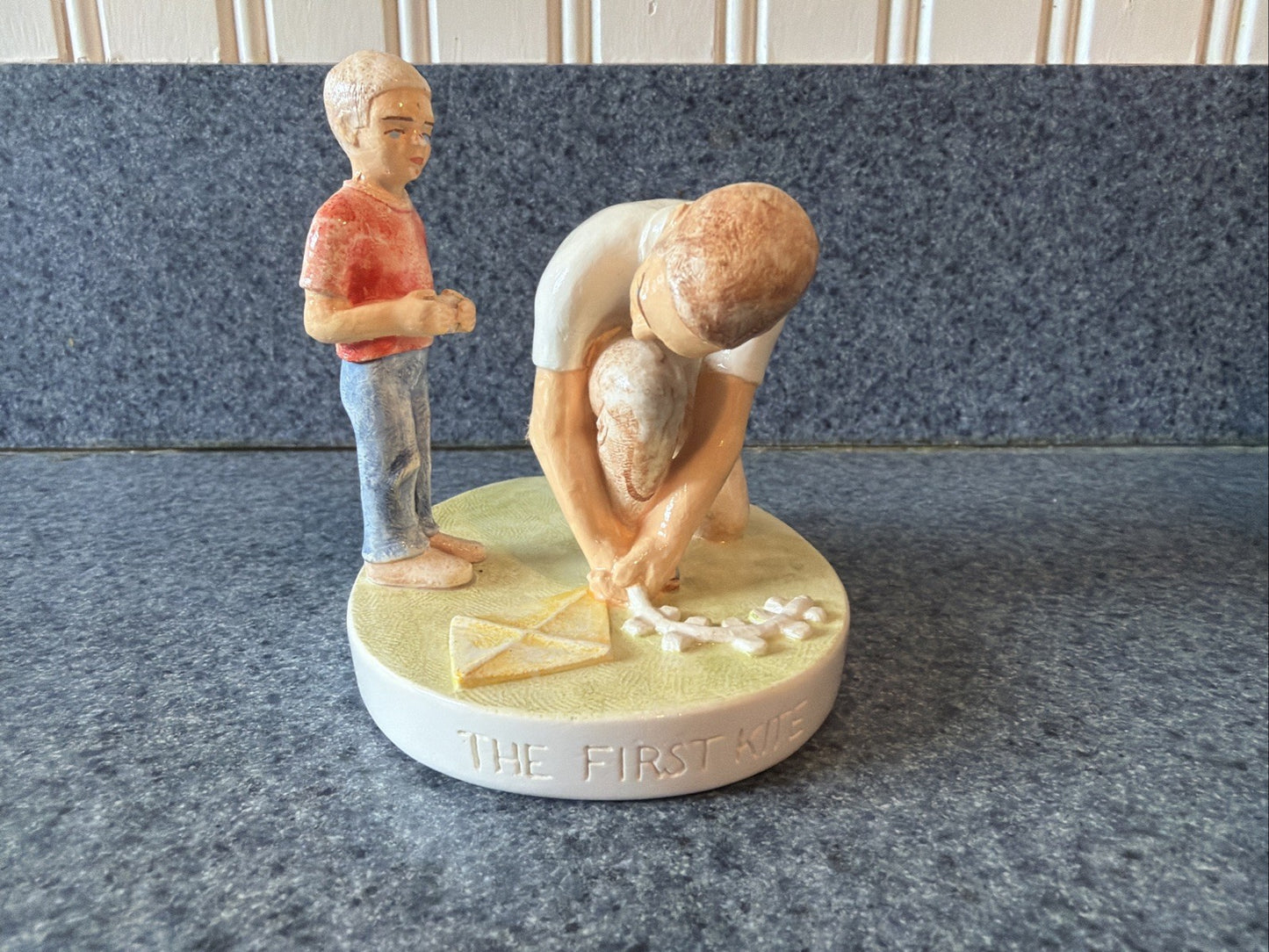 Sebastian Miniatures The First Kite Figurine Signed Hand Painted SR C I Vintage
