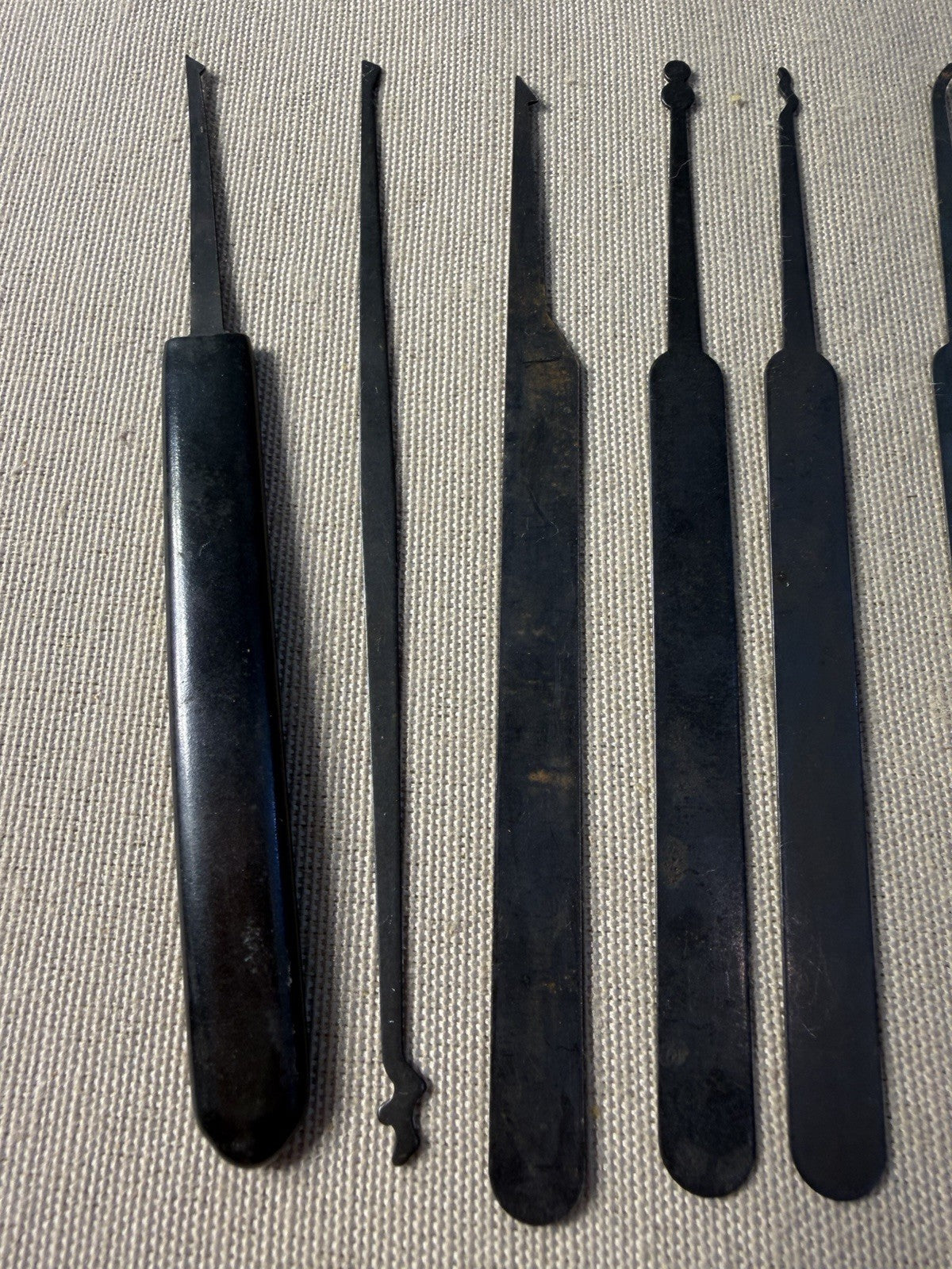 Vintage SouthOrd Lock Pick Set Leather Case Tension Wrenches Picks Locksmith USA
