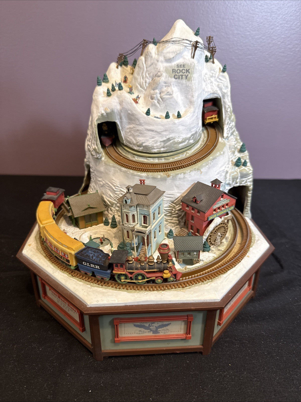 Enesco Rock City Christmas Town Winter Wonderland Music Box Trains- Works
