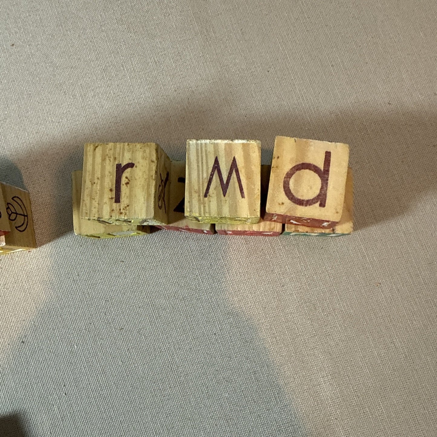 Lot of 29 Vintage & Modern Children's Wooden ABC Building Blocks