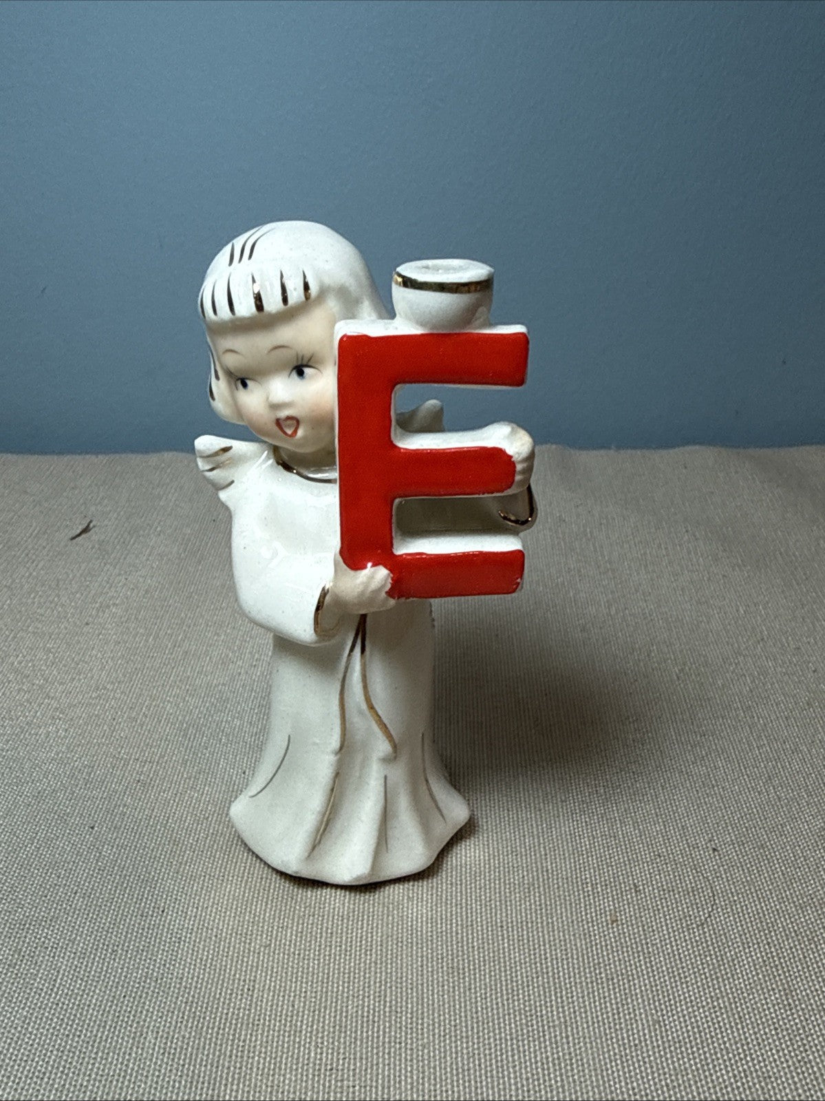 Vintage Noel Choir Angel Candle Holders Commodore Japan Hand Painted Christmas
