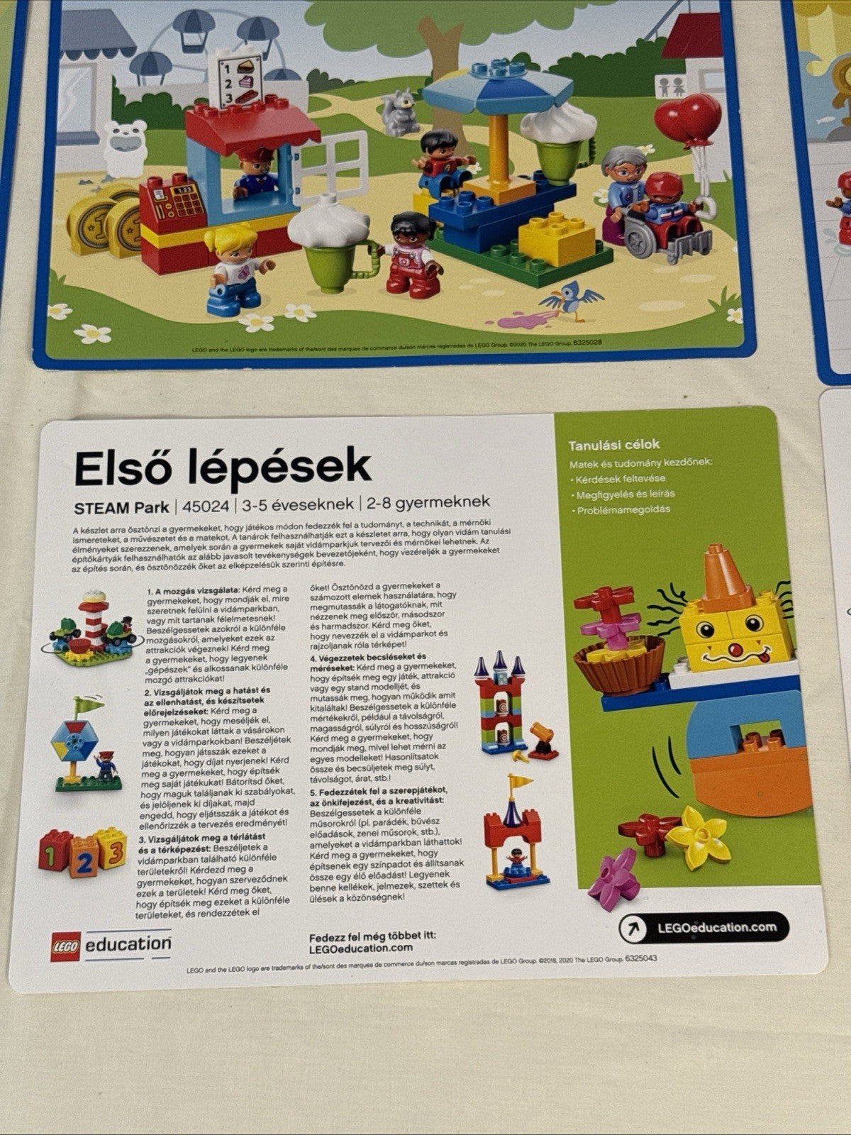 LEGO Education DUPLO STEAM Park 45024 Building Cards Replacement Instructions⁠