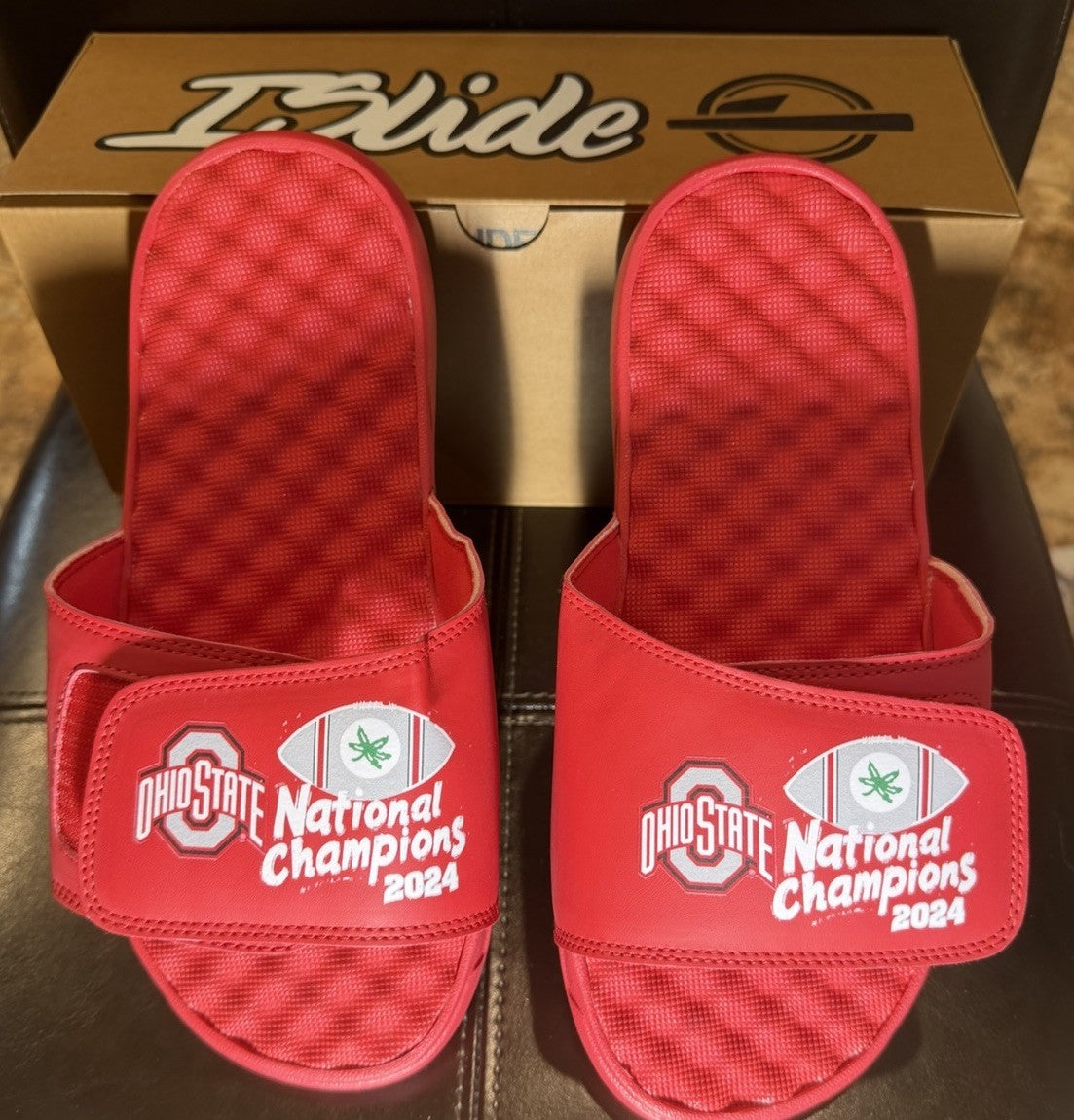 ISLIDE Ohio State 2024 National Champions Slides Red Men 8 Women 9