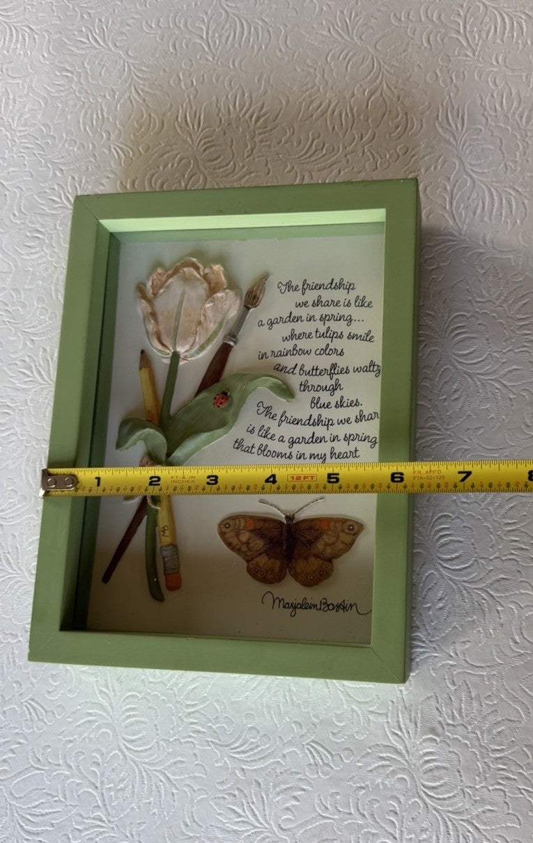 Vintage Hallmark Marjolein Bastin Friendship Art Nature Sketchbook Framed