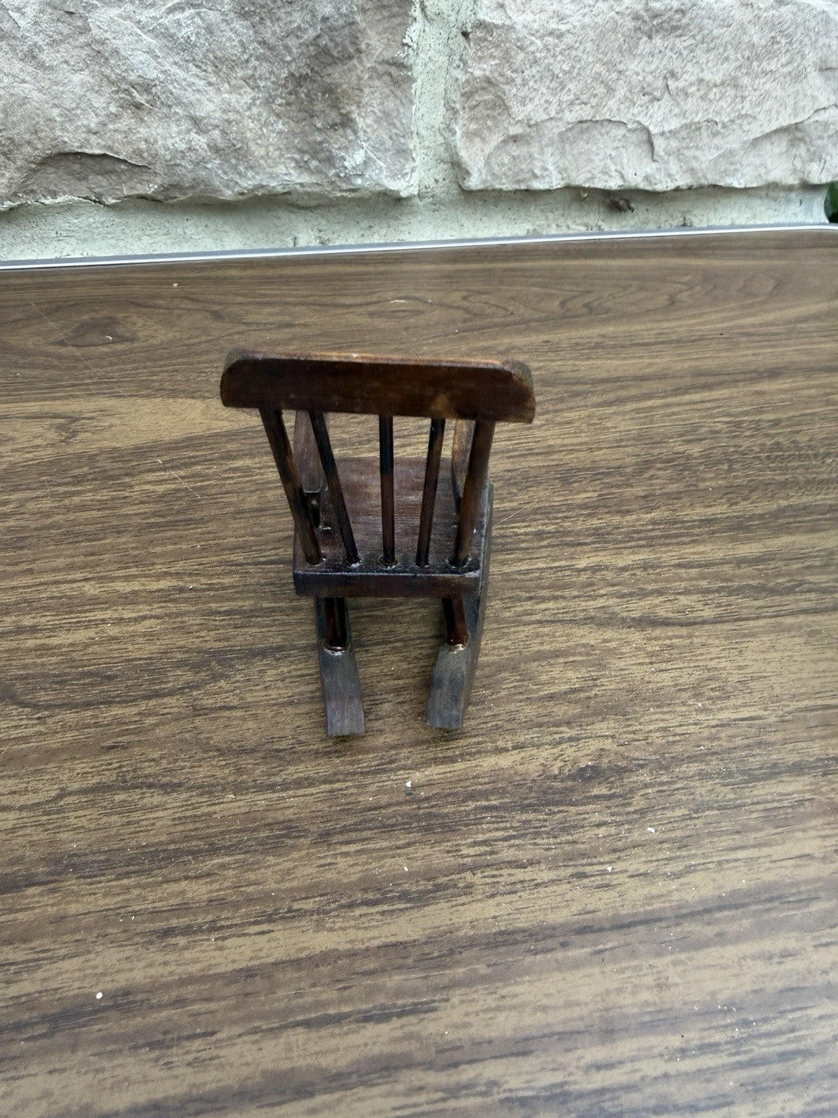 Vintage Dollhouse Rocking Chair Lot 3 Wooden Miniature Furniture 4"