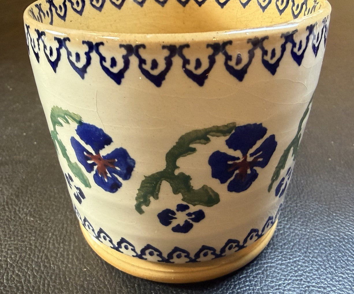 Vintage Nicholas Mosse Pottery Irish Stoneware Large Coffee Mug Floral Ireland
