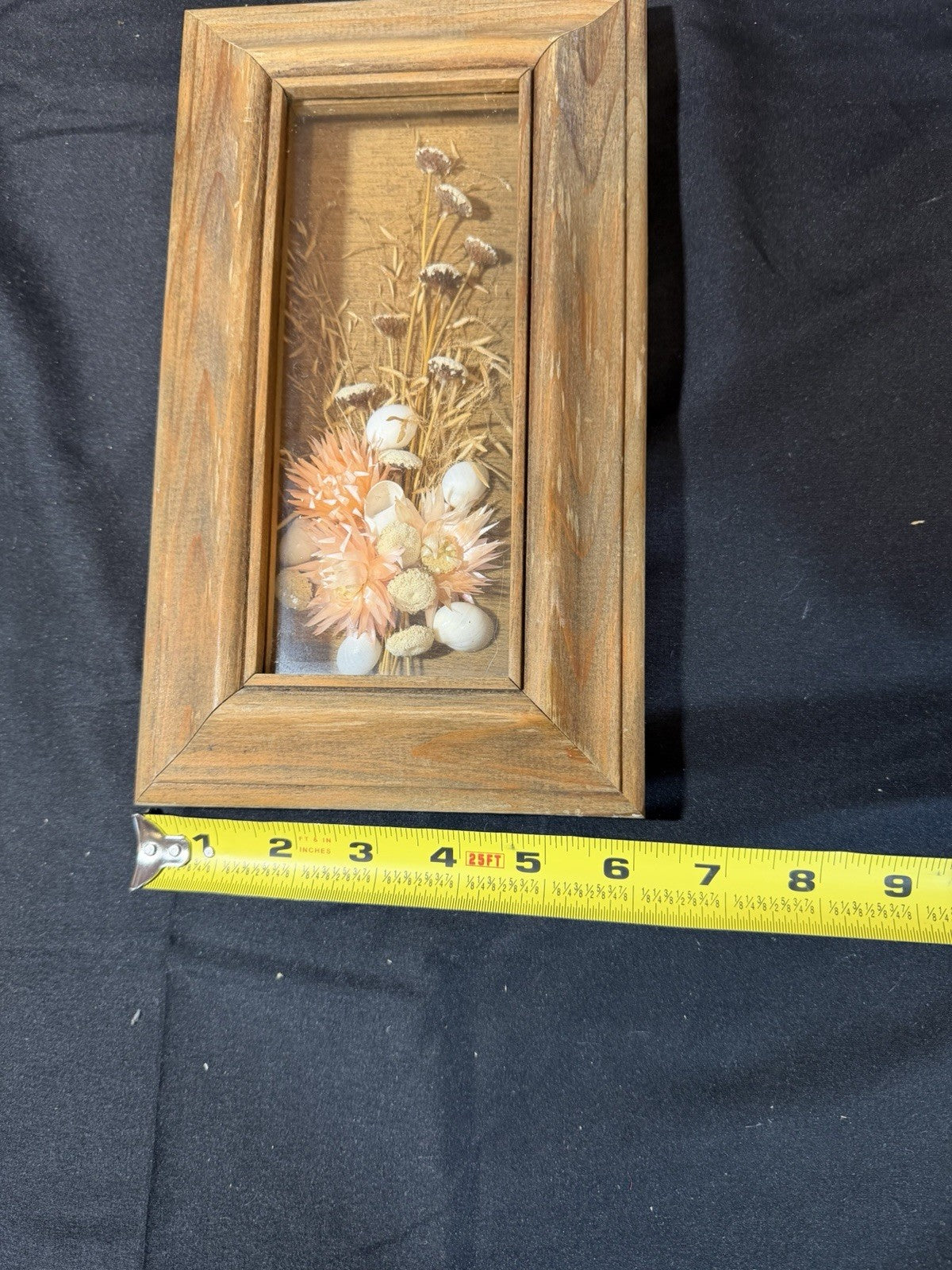 Vintage Mel Amodeo Enterprises Shadowbox Wall Hanging Seashell Flower Display