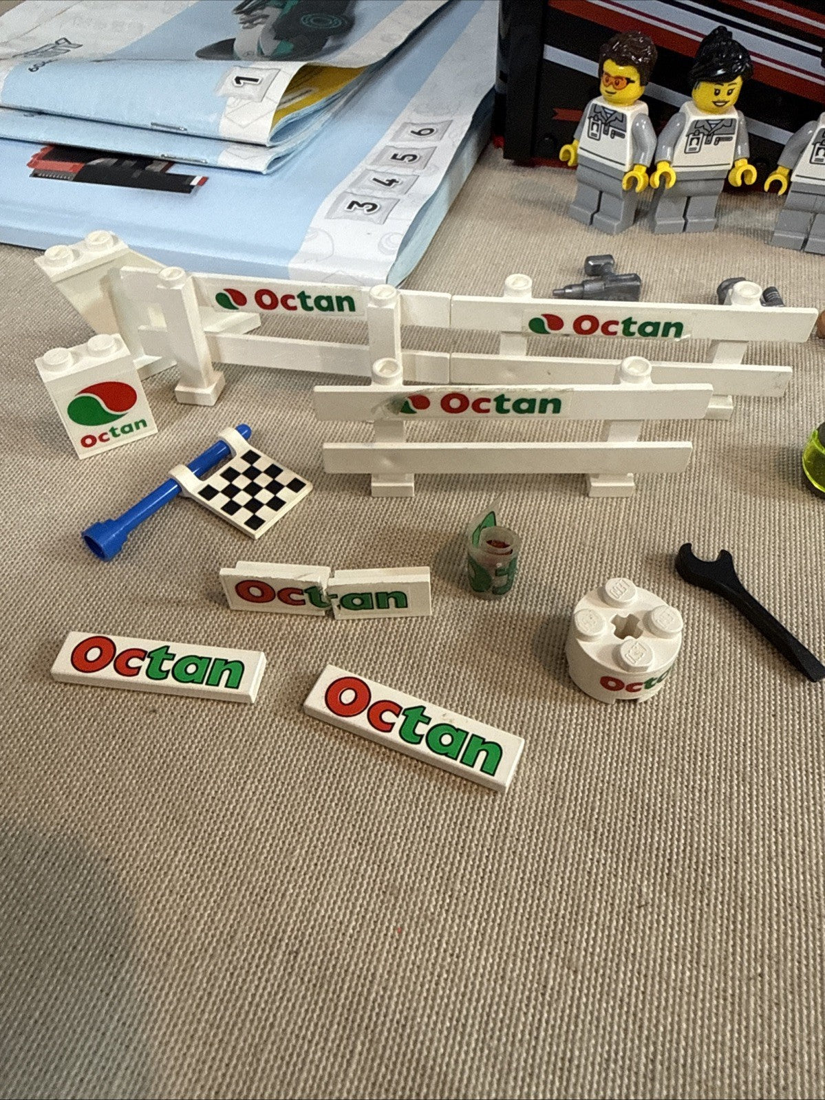 LEGO Race Car Parts Lot Incomplete Sets 7 Minifigures Vehicles Accessories Bulk