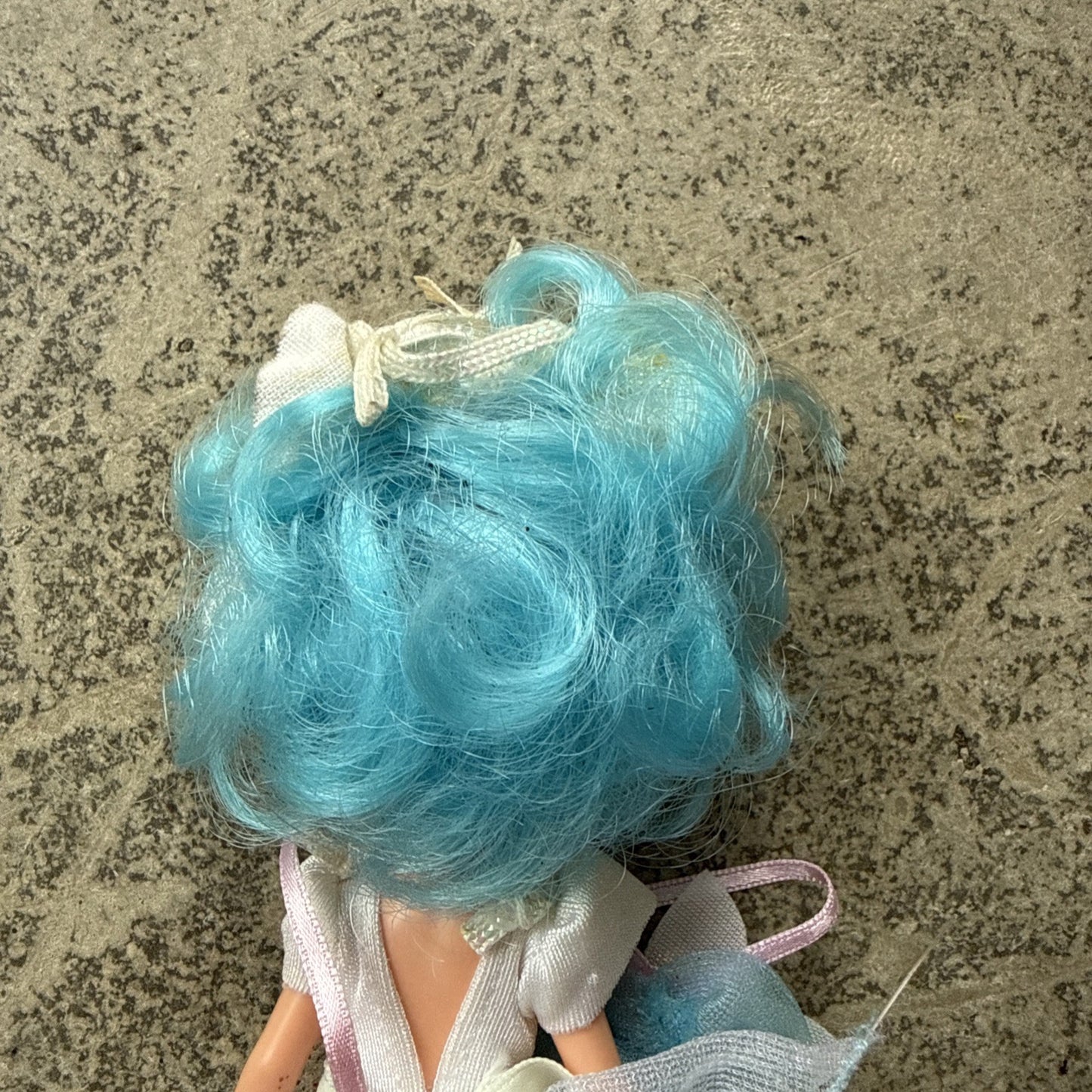 Vintage 1984 Kenner Rose Petal Place Lily Fair Doll Blue Hair - 7" Very Nice!