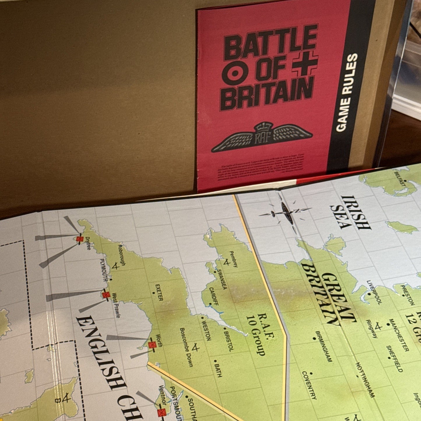 Vintage TSR Battle of Britain Board Game 1990 Nearly Complete