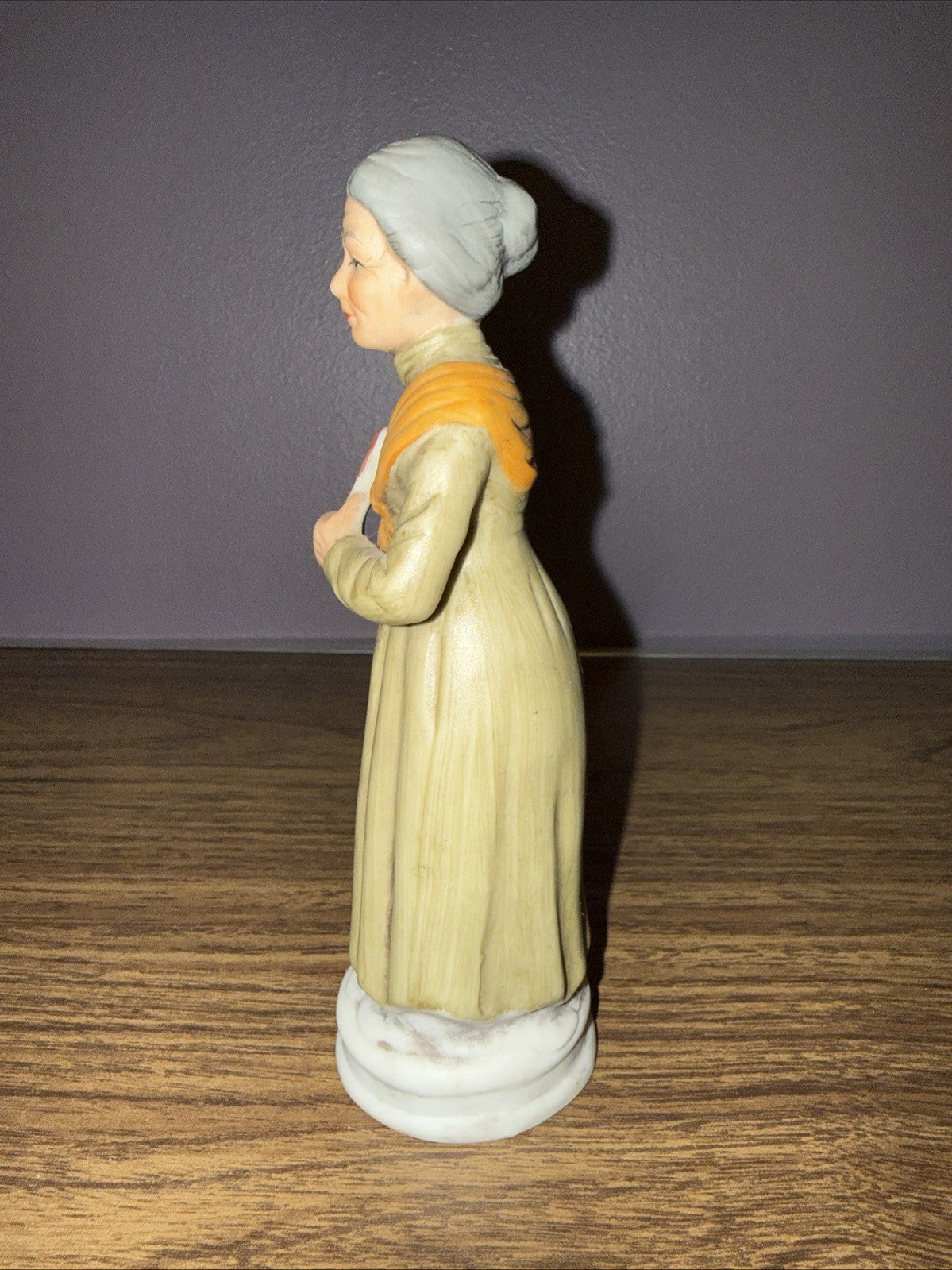 Vintage Frankel Ceramic Figurines Old Couple Hand Painted Pair Woman Man 7"