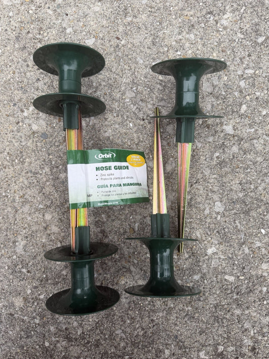 Orbit Garden Hose Guide 4 Pack 27790 Zinc Spike Plant Protector Lot 2 Packs New
