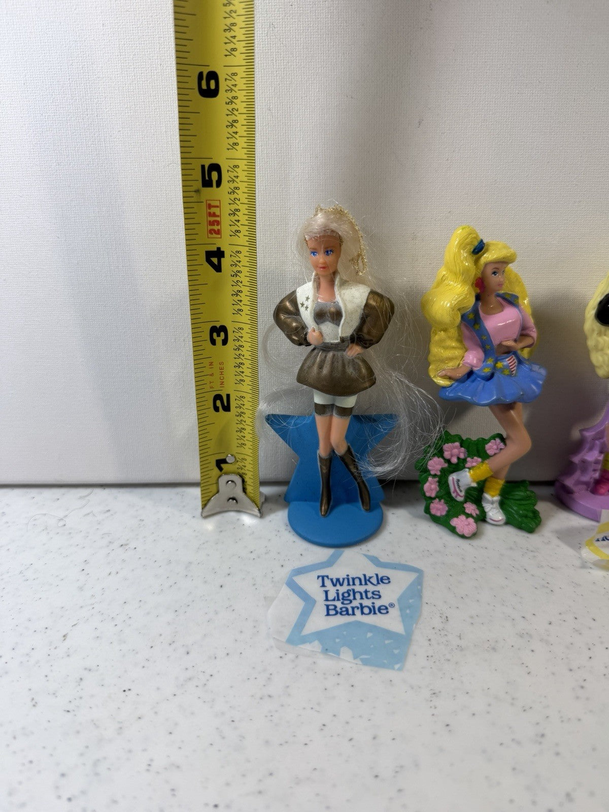 Vintage Barbie PVC Figure 1990s Hollywood Hair Twinkle Lights Lot of 6 Figures