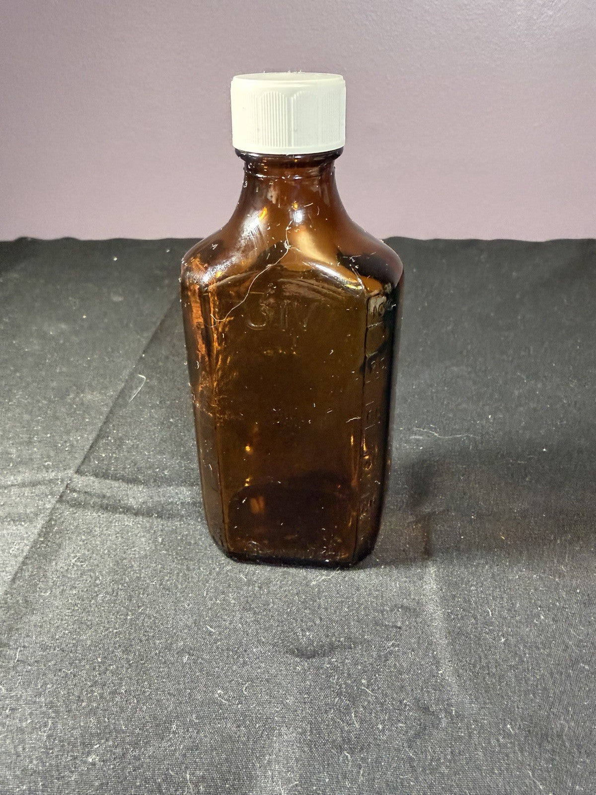 Vintage Amber Glass Medicine Bottles Clear Glass Lot of 3 Apothecary