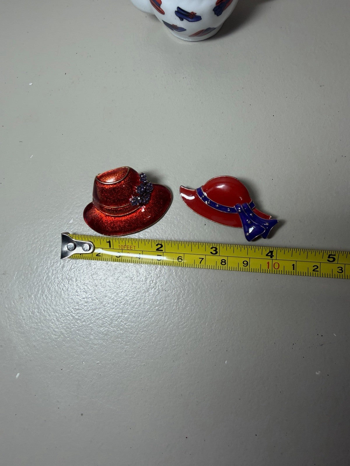 Red Hat Society Lot Teapot Pin Keychain Charms Jewelry Craft Beads Red Purple
