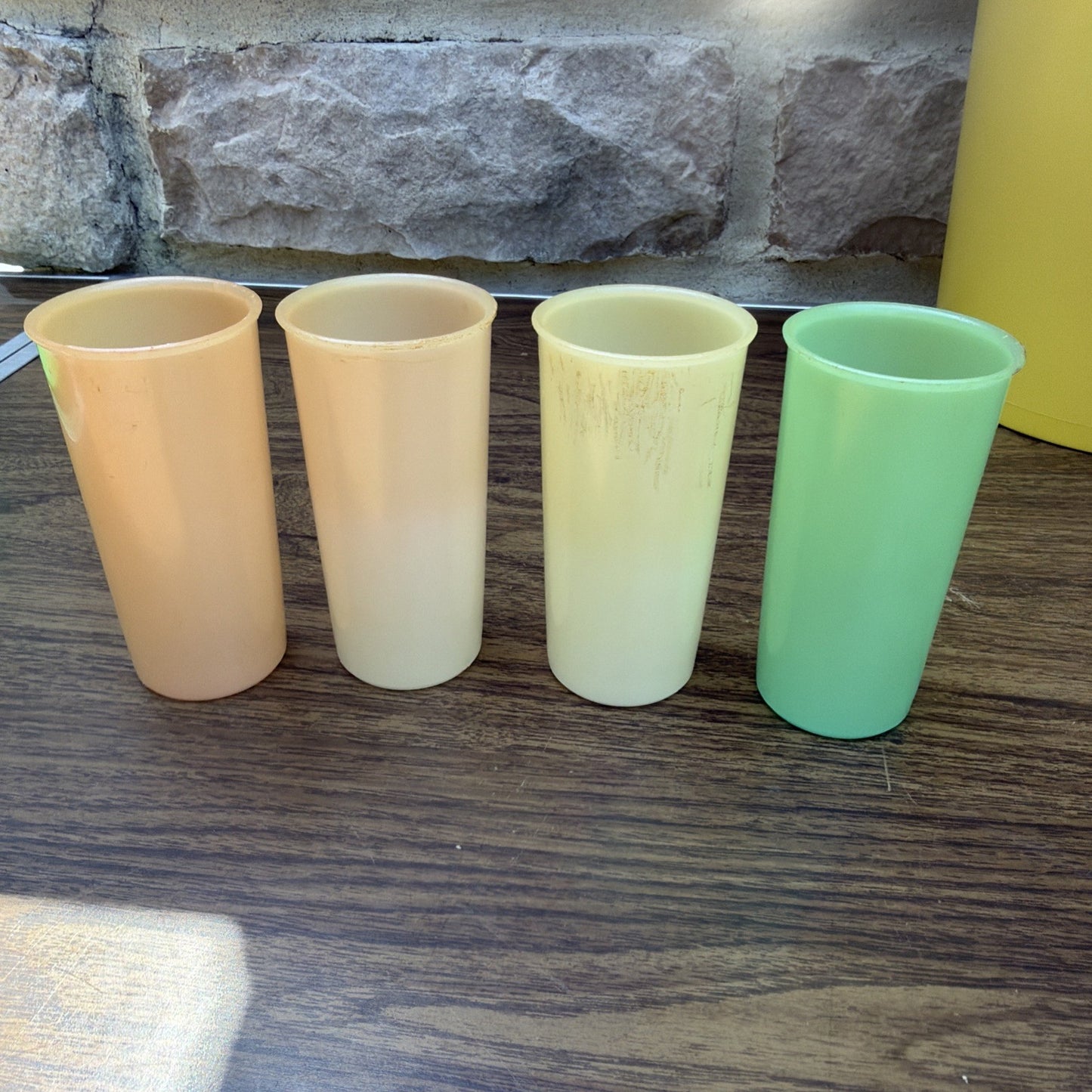Vintage Tupperware Servalier Canisters Slimline Pitcher Tumblers Keeper Green Lo