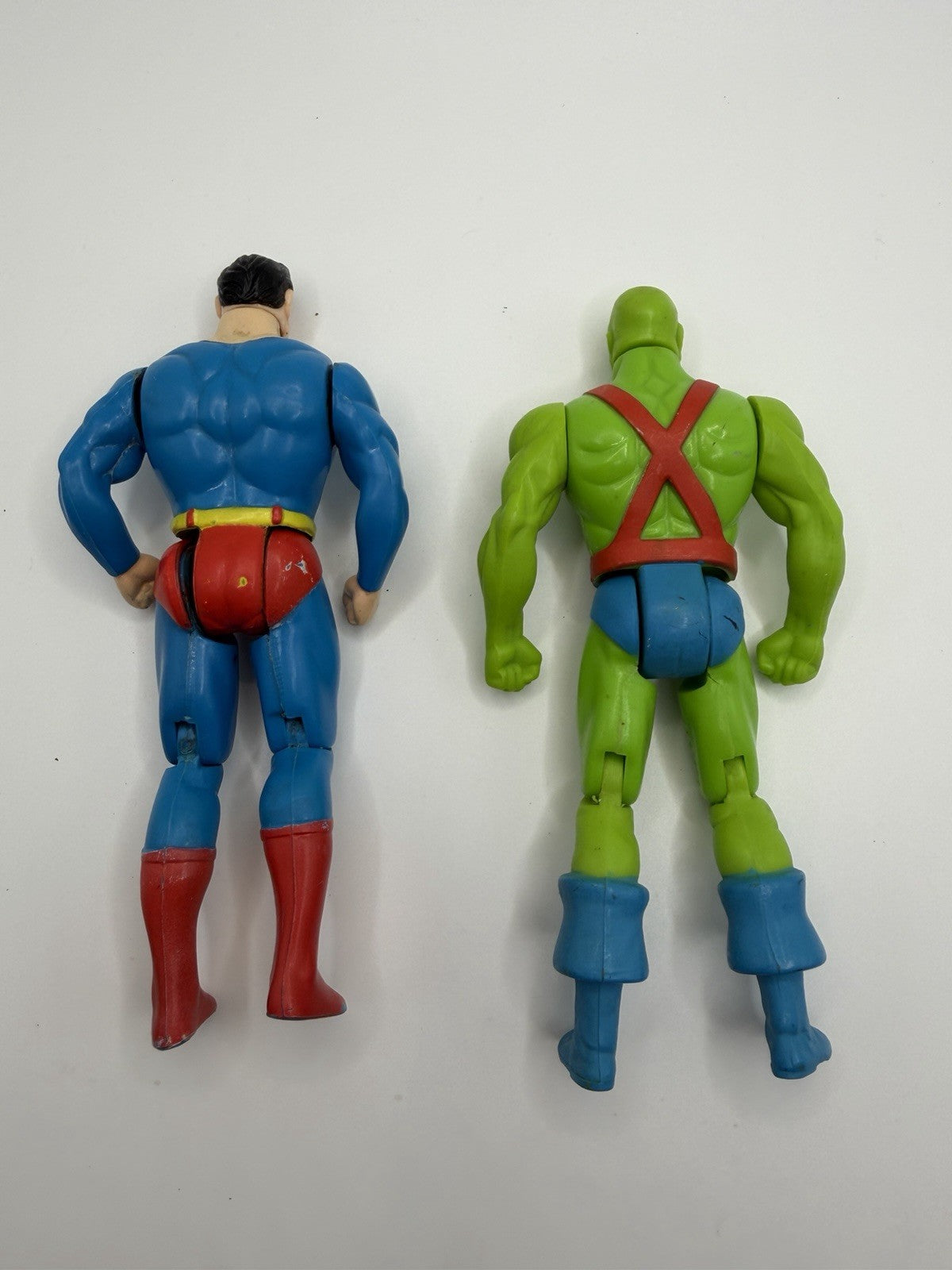 Vintage Superman Martian Manhunter Action Figures Lot 4.5 Inch DC Comics Toy Set