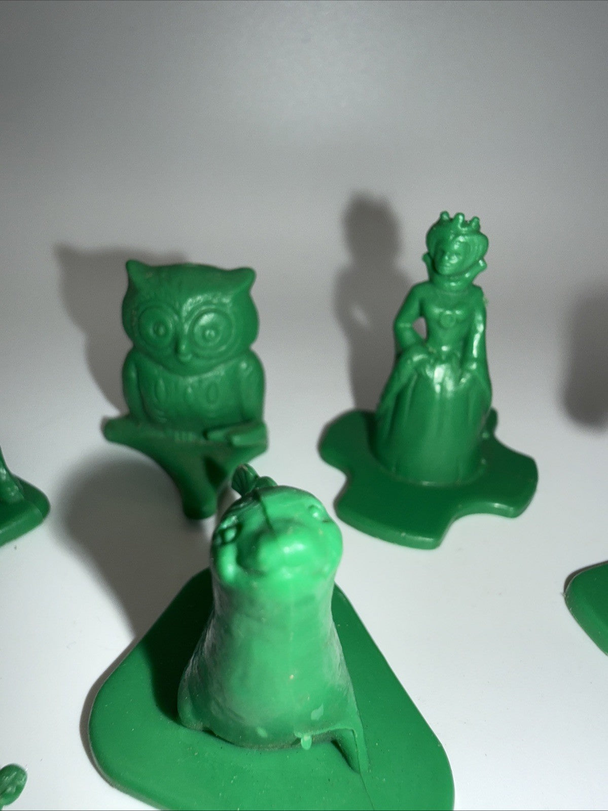 Vintage Tupperware Busy Blocks Figures Green 1970s Toy Lot 9pc