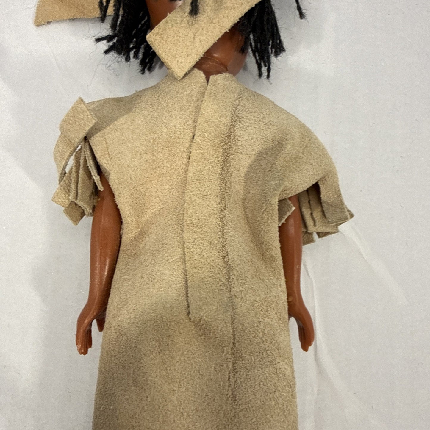 Vintage Native American Doll Papoose Baby Sleep Eyes Souvenir Doll