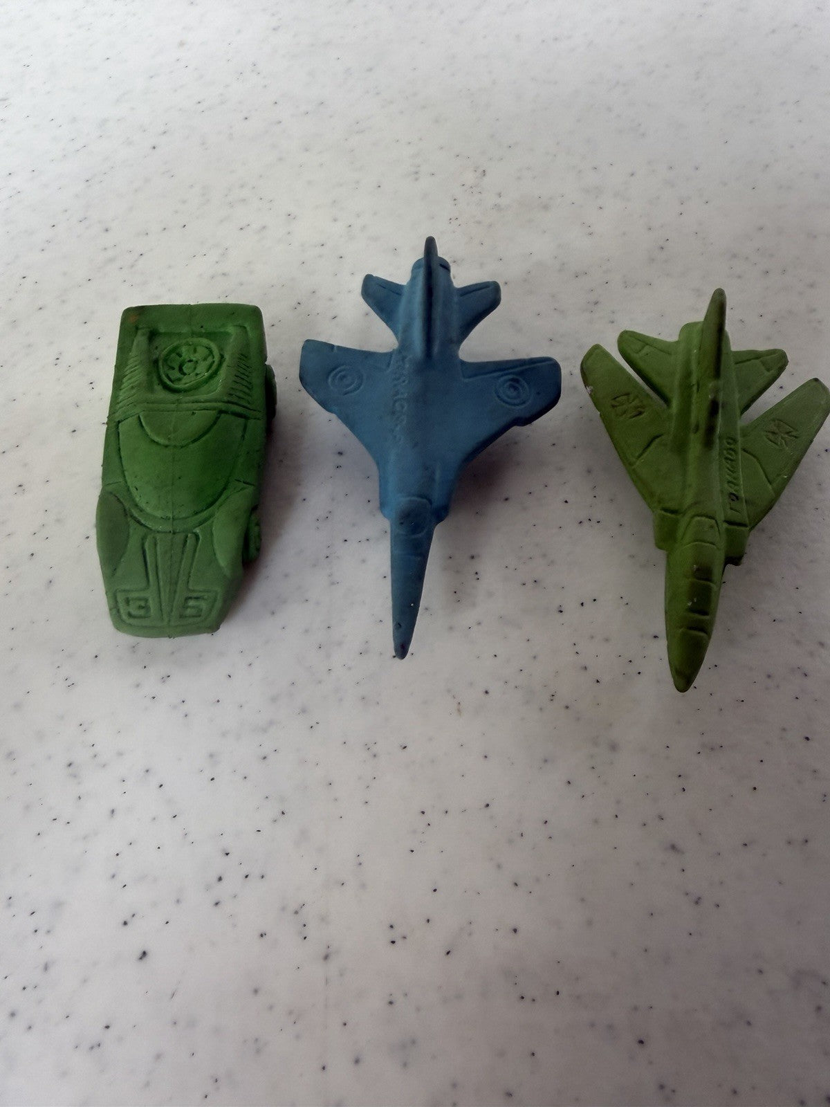 Vintage 1970s-90s Novelty Eraser Lot: W.C. Fritos, Monkeys, Jets & More