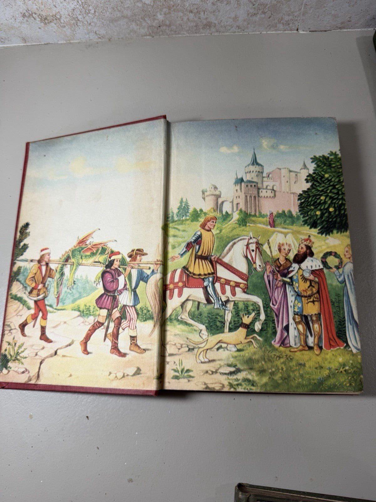 Vintage Grimm & Andersens Fairy Tales Book Lot 1945 Grosset & Dunlap Illustrated