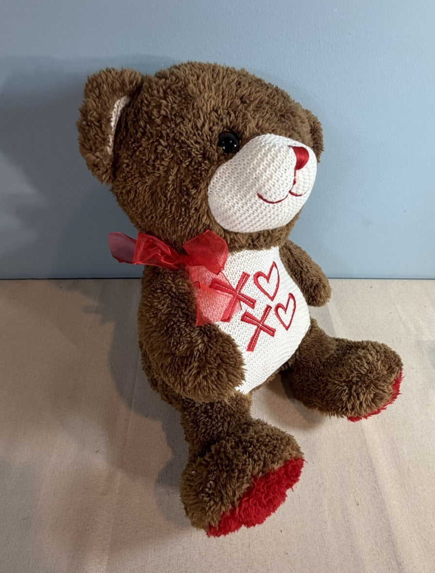 Dan Dee Collectors Choice Valentine Teddy Bear Plush Stuffed Animal XO Hearts