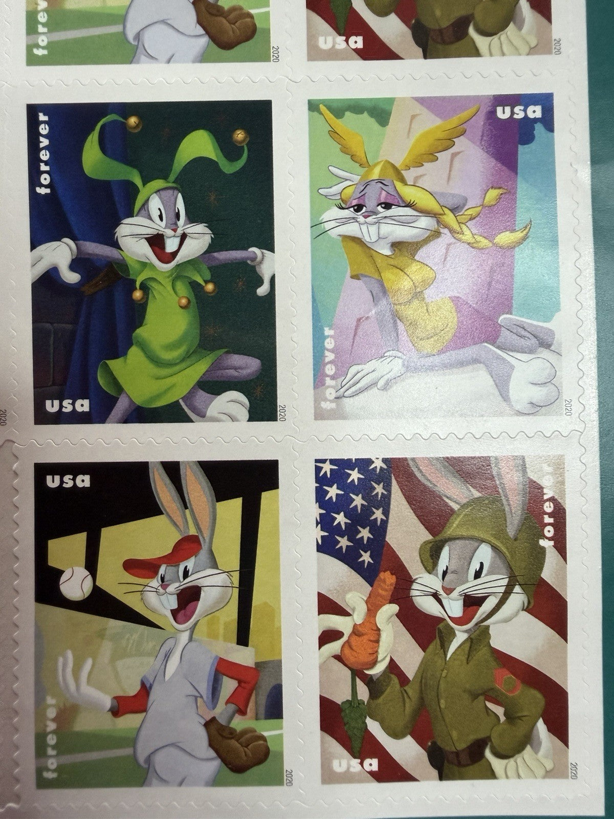 USPS Character Forever Stamp Lot Bugs Bunny Sesame Street Disney Pixar Stamps
