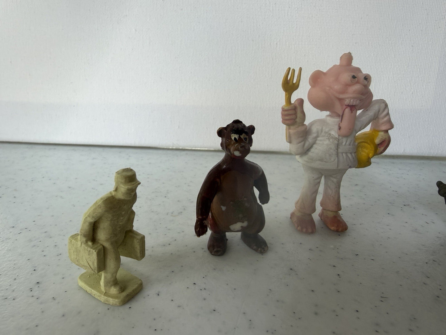 Vintage Plastic Figure Lot - Marx Disneykins, Munch Bunch, Flippy & More