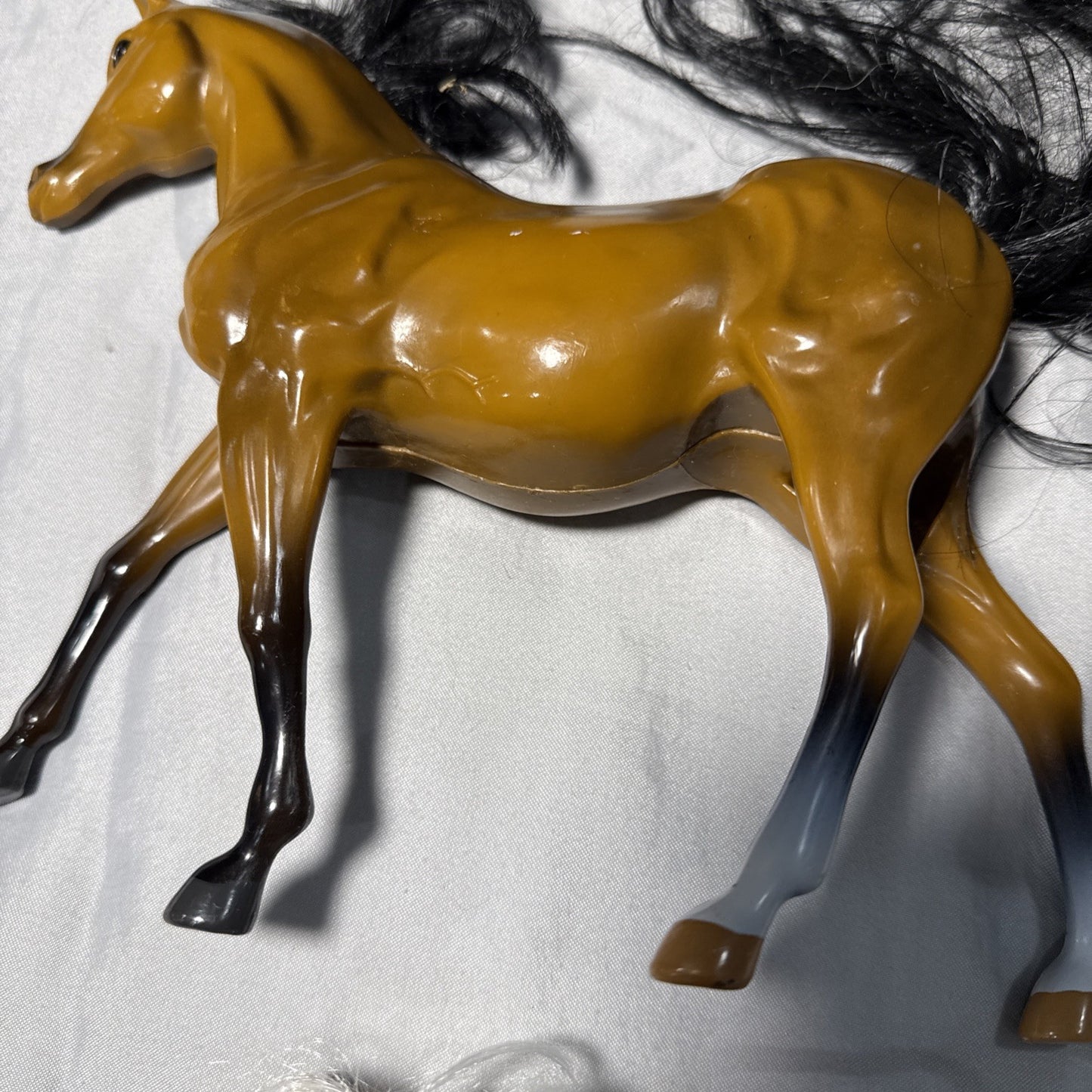 Lot of 3 MTHK 9 Inch Toy Horses Plastic Model Horses Hong Kong