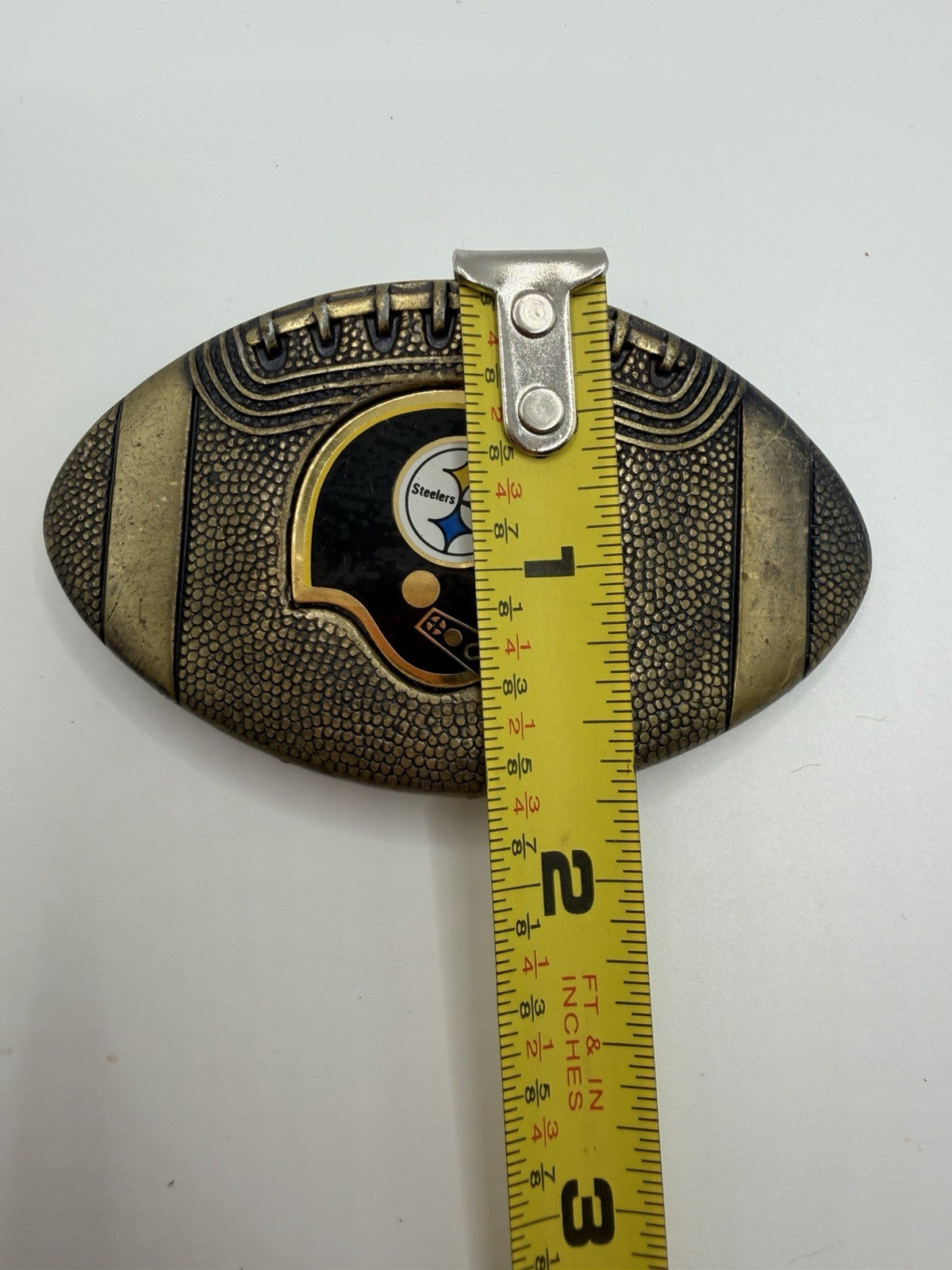 Vintage 1979 NFL Steelers Redskins Belt Buckles Pittsburgh Washington Football