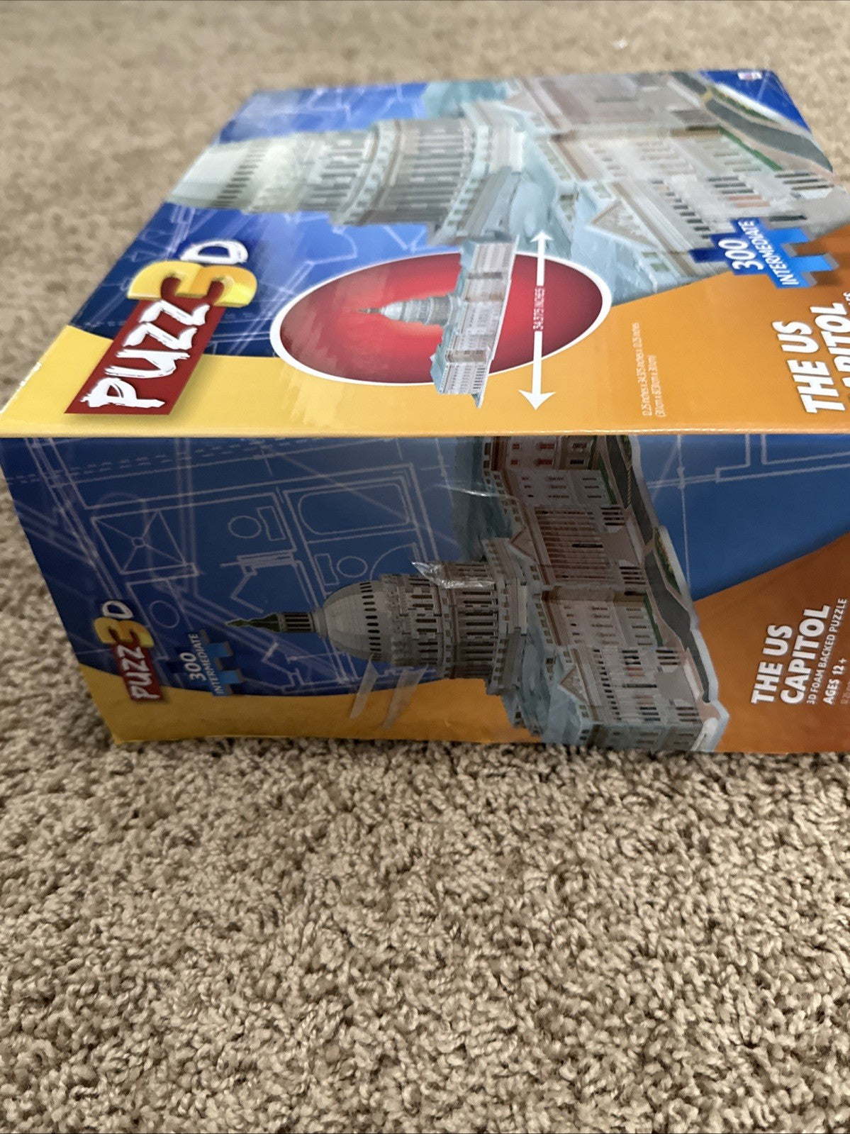 2013 Milton Bradley Puzz3D The US Capitol 300 Pc 3D Foam Backed Puzzle Preowned