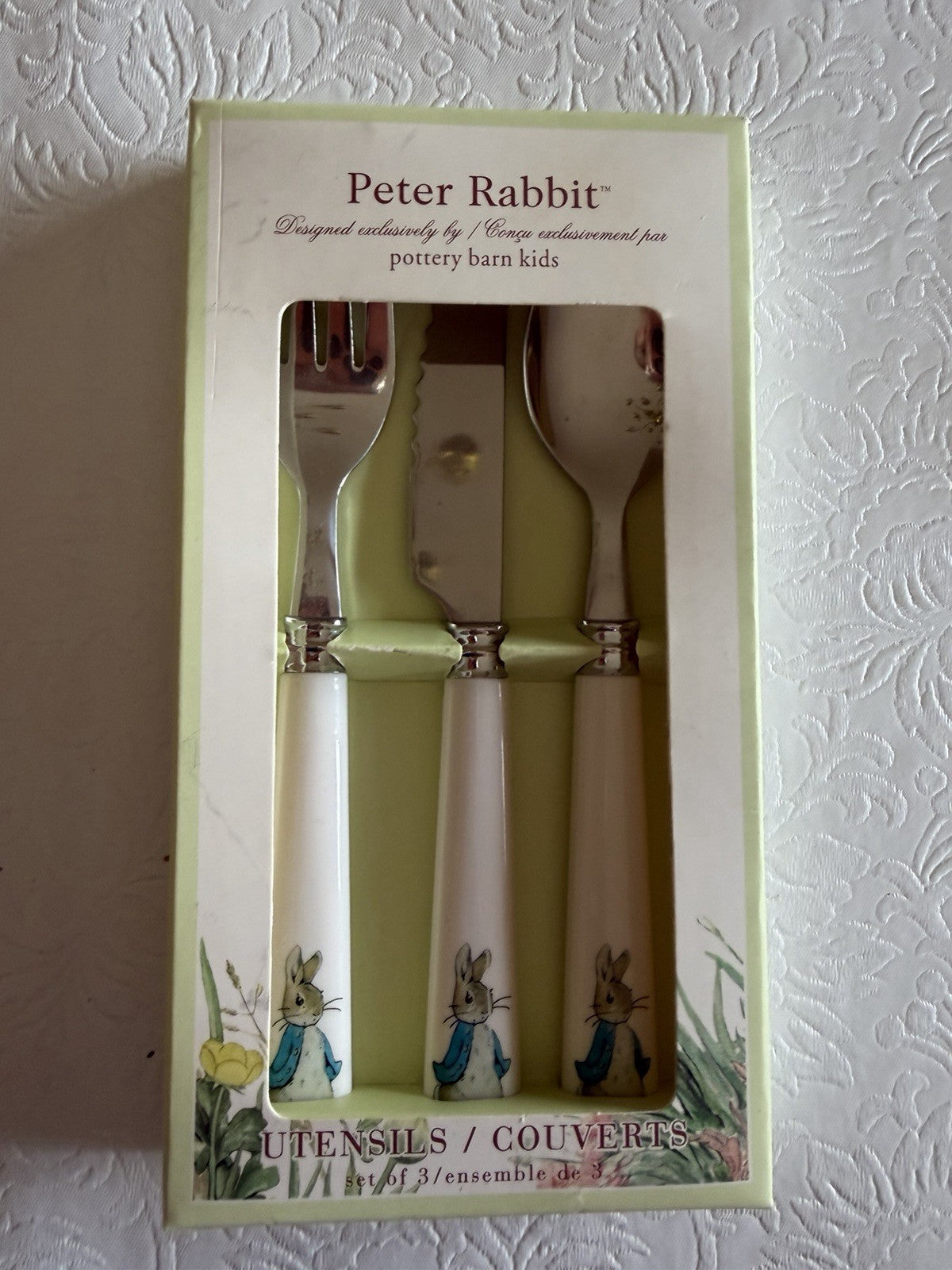 Pottery Barn Kids Peter Rabbit Flatware Sets Lot of 4 New in Box Beatrix Potter