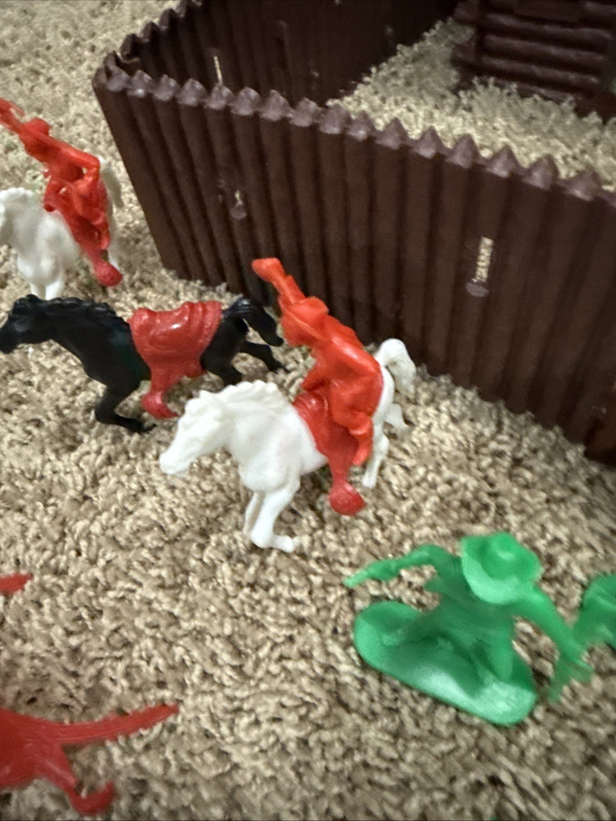 Vintage Jean Hoefler Fort Apache Western Set With Figures Horses Extras Germany