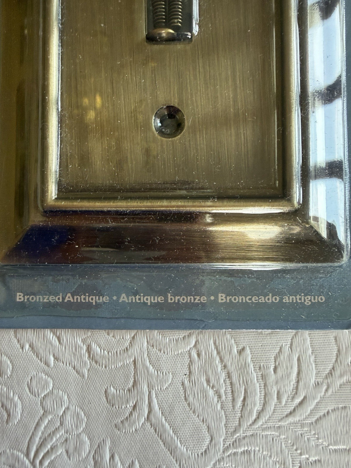 Brainerd Toggle Switch Wall Plate Antique Bronze 1 Gang New Sealed