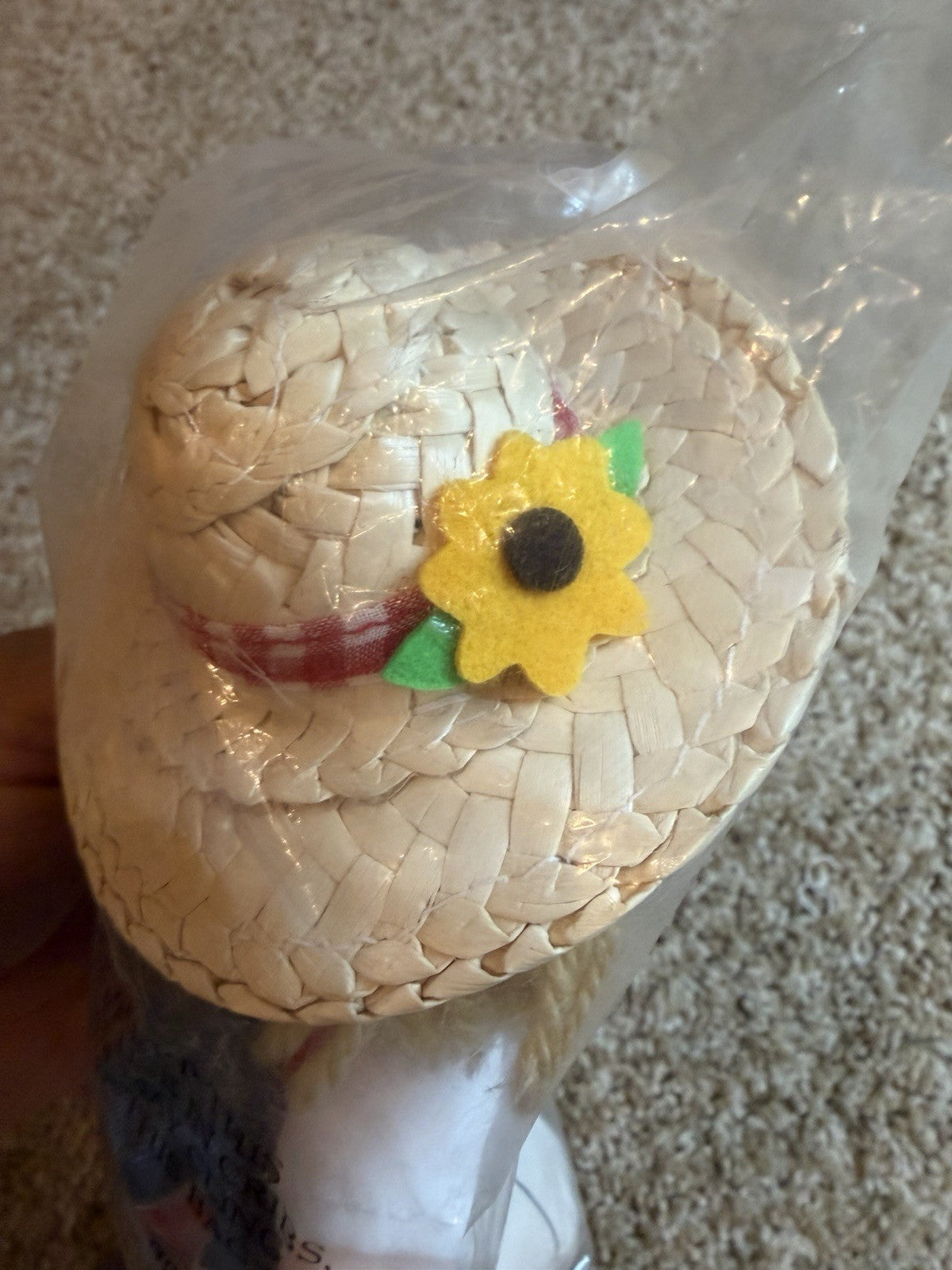 Campbells Soup Kids Doll Straw Hat Girl 7.5 Inch Beanbag Plush Stuffed Toy Seale