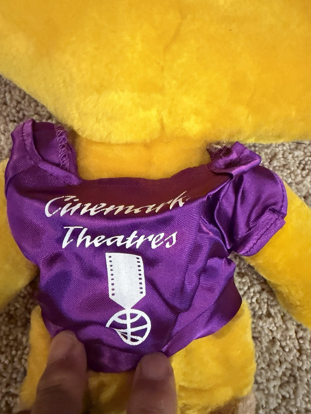 Vintage 1990s Cinemark Front Row Joe Cat Plush Movie Theater Mascot 15.5" Toy