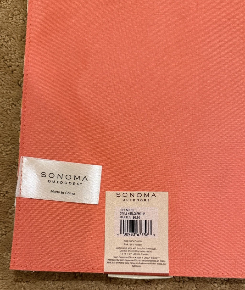 Sonoma Outdoors Tropical Placemats Palm Trees Ocean Floral Beach NWT Set of 4