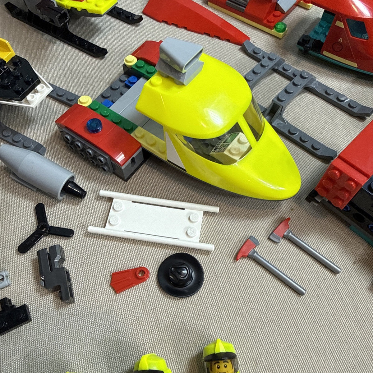LEGO Fire Rescue Lot of Minifigures Firefighters Vehicles Accessories Parts