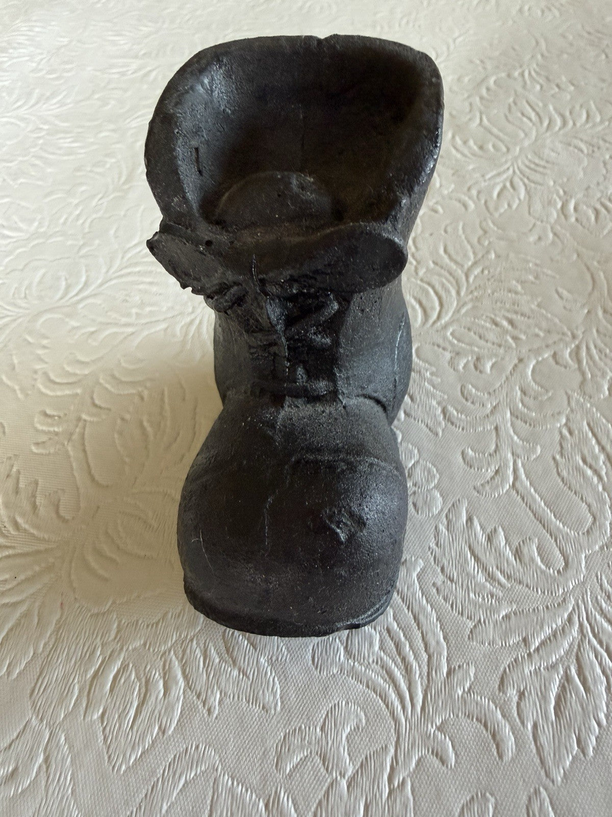 Vintage Cast Iron Boot Planter Trinket Dish Souvenir Buckhorn Lodge KY 1982