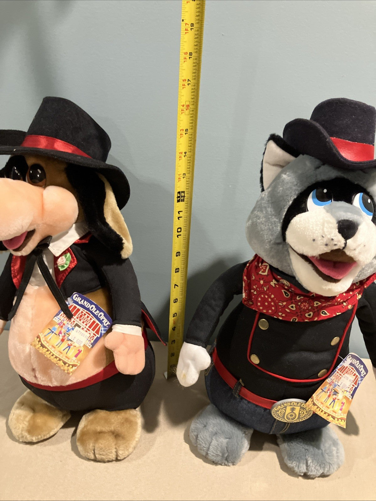 Vintage 1995 Grand Ole Opry The Butts Plush Lot of 2 Cowboy Country Characters