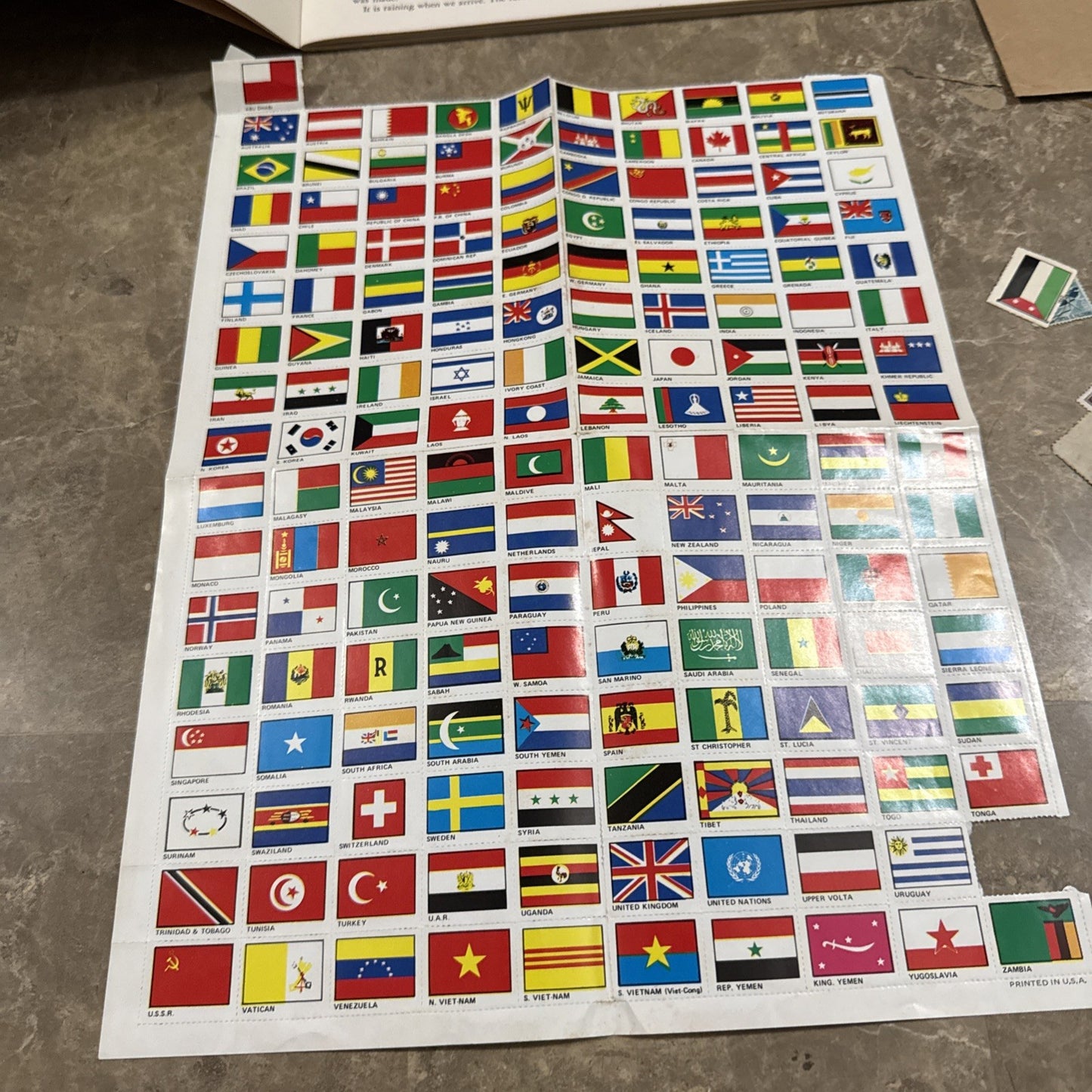 1952 Stamps and Flags of the World Stamp Book Extra Stamps Lot