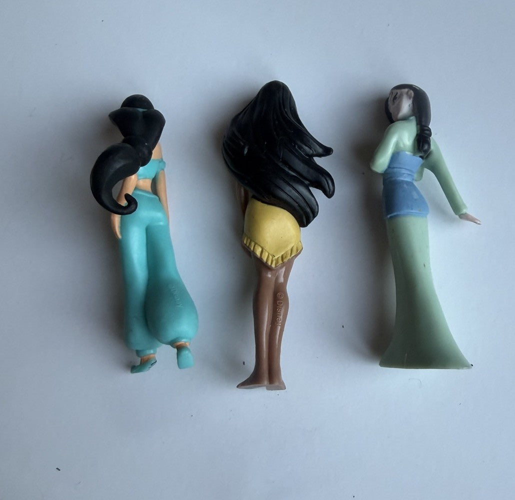 Disney Princess PVC Figure Lot Jasmine Pocahontas Mulan Cake Toppers Miniatures