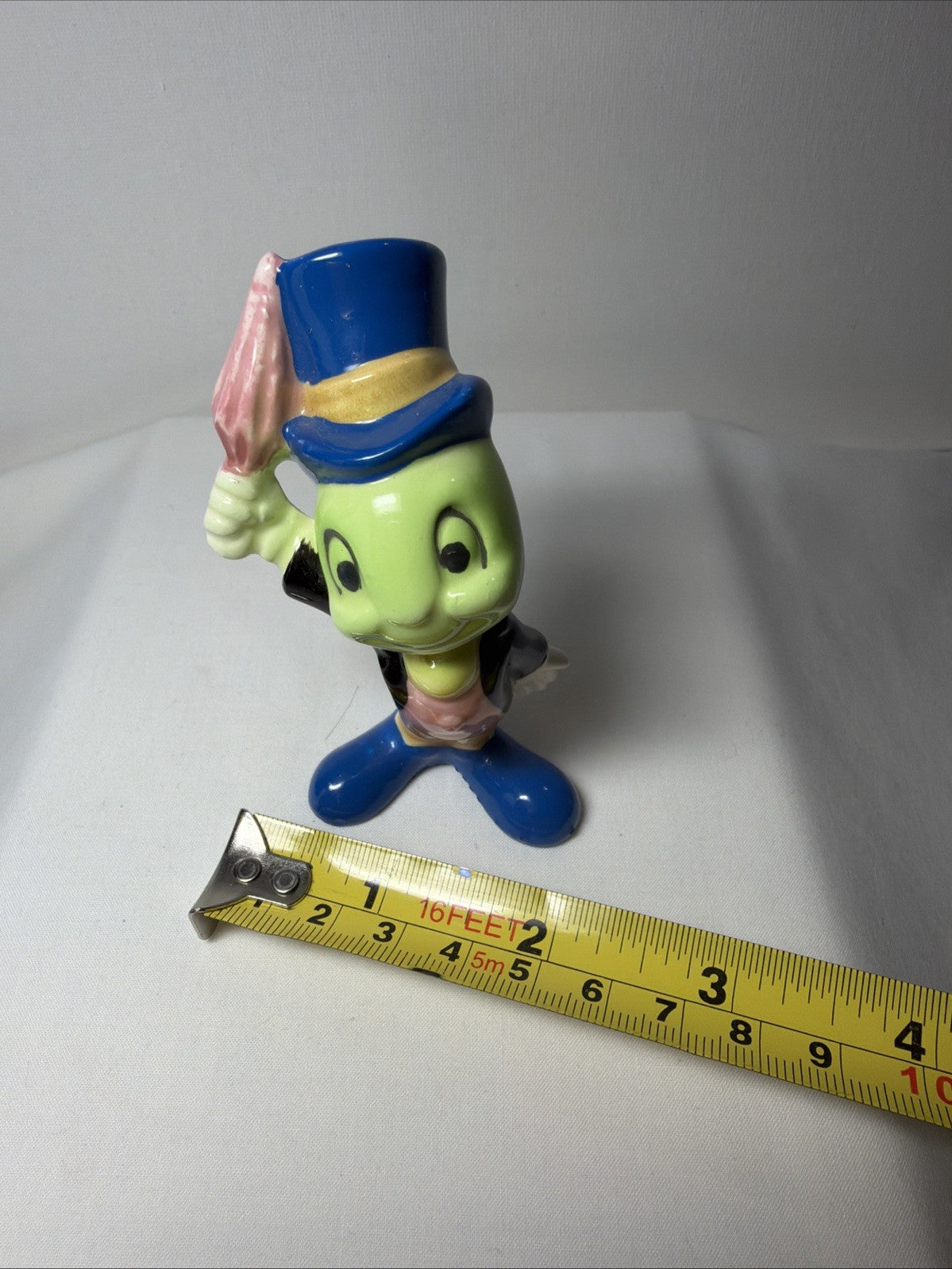 Jiminy Cricket Porcelain Figure Disney Japan Vintage