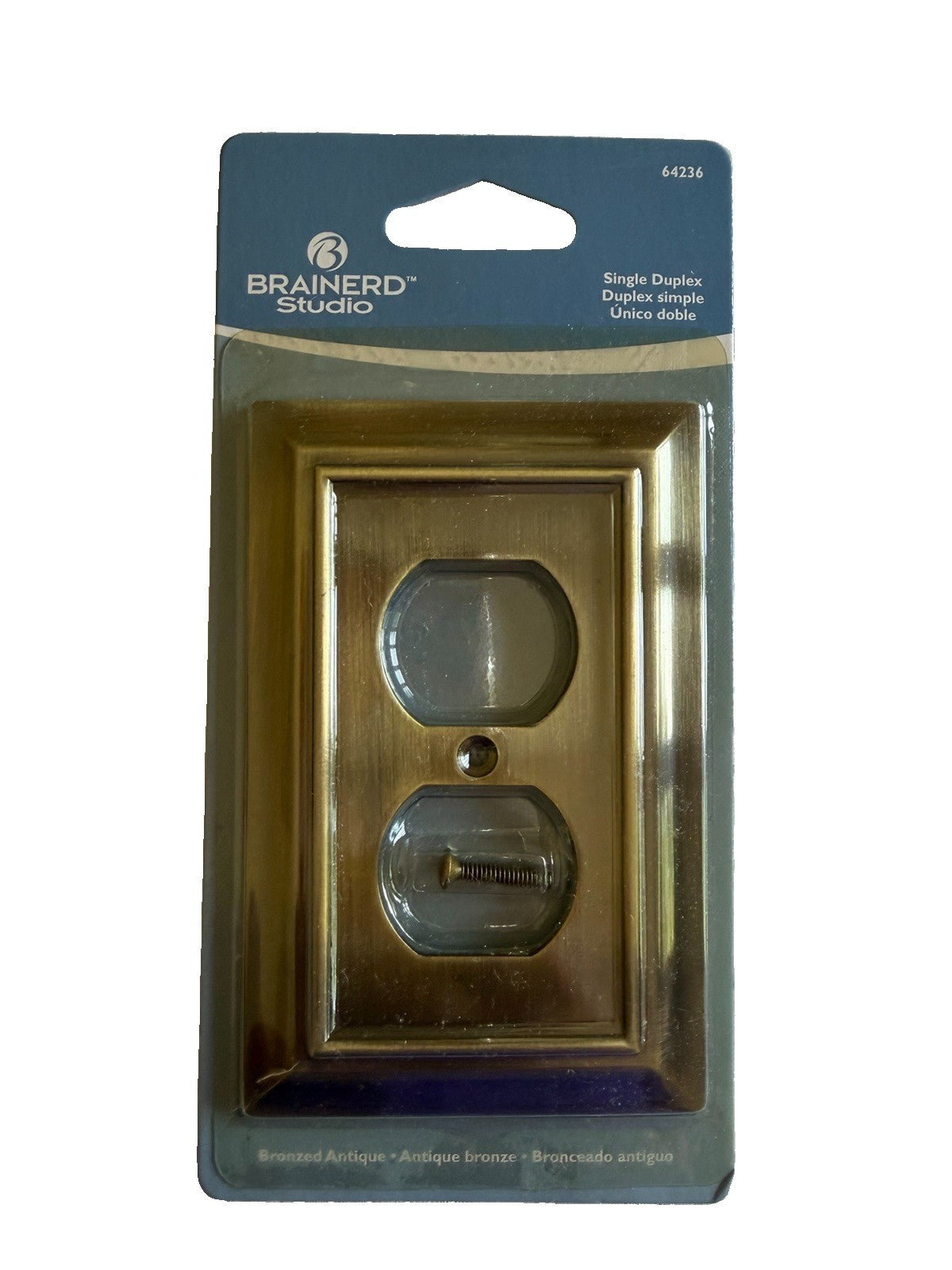 Brainerd Duplex Outlet Wall Plate Antique Bronze New Sealed