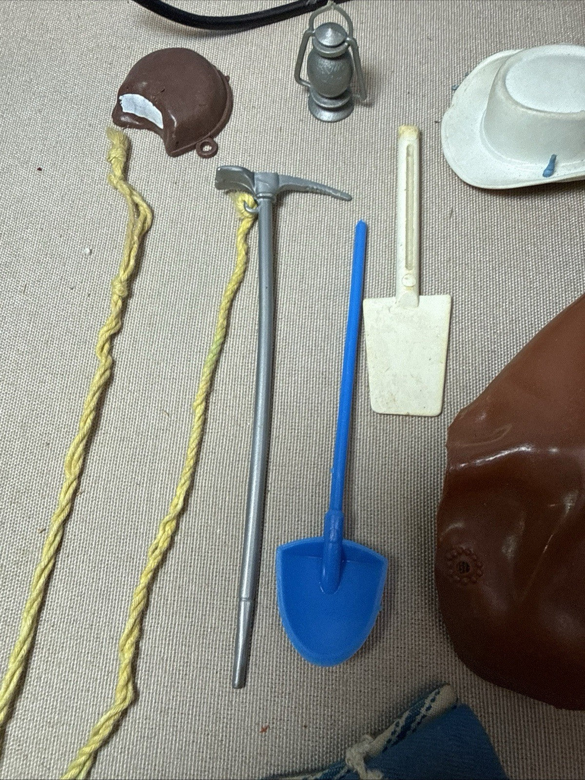 Vintage Johnny West Big Jim GI Joe Accessory Lot Cowboy Climbing Tool Equipment
