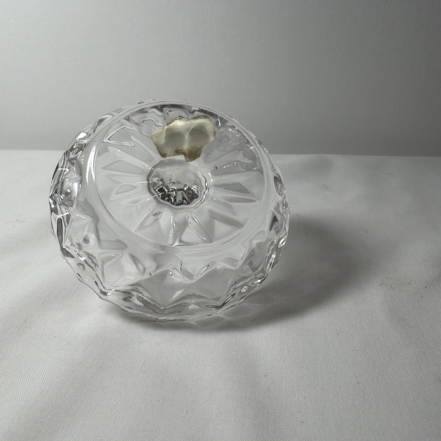 Zajecar Ring Holder Crystal Hand Cut Lead 24% Clear Stand Yugoslavia