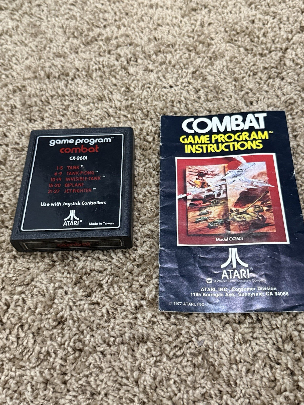 Atari 2600 Woodgrain Console 2 Controllers Paddles Pac Man Combat Games Bundle