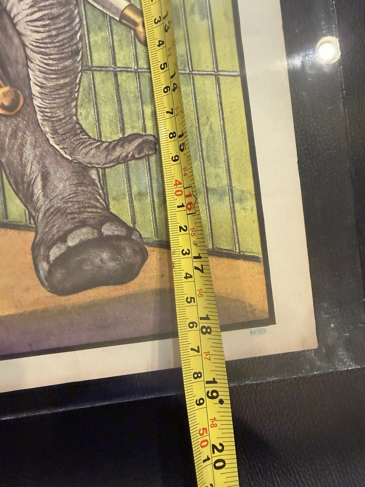 Vintage 1960 A G Barnes Circus Mini Poster Elephant Tiger Retro Carnival Print