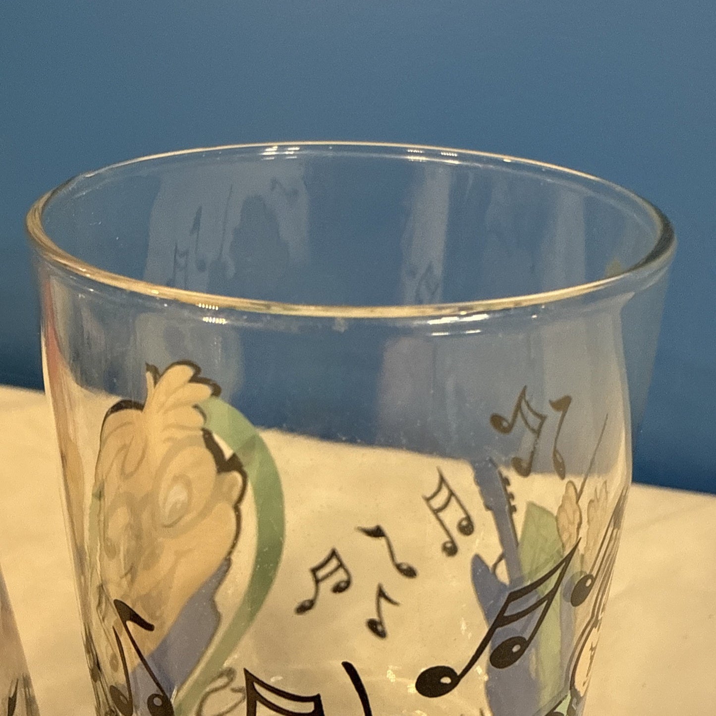 Vintage 1985 Alvin and the Chipmunks Glasses Simon Chipettes Set of 2 Hardees