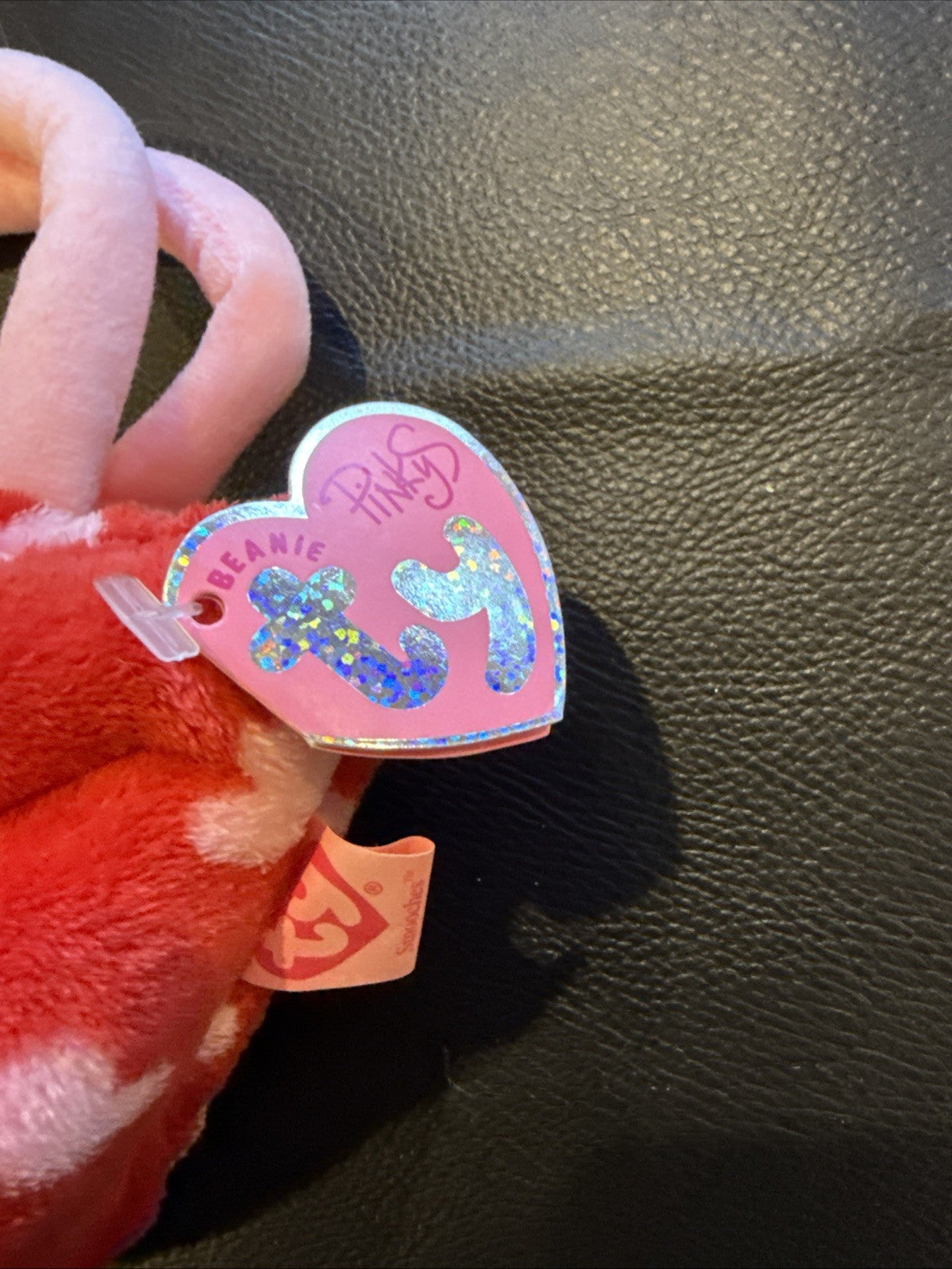 Ty Pinkys Smooches Purse Red Pink Hearts Plush NWT